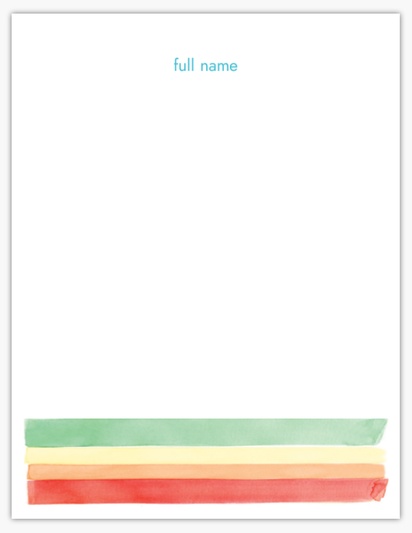 Design Preview for Elementary Schools Notepads Templates, 4" x 5.5"