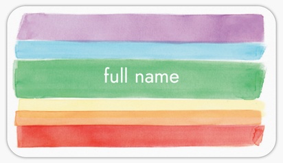 Design Preview for Design Gallery: Elementary Schools Custom Stickers, Rounded Rectangle   8.7 x 4.9 cm