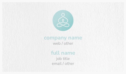 Design Preview for Design Gallery: Yoga & Pilates Natural Textured Business Cards