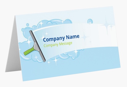 Design Preview for Design Gallery: Cleaning Services Folded Business Cards