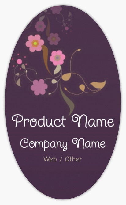 Design Preview for Design Gallery: Fun & Whimsical Product Labels on Sheets, Oval 12.7 x 7.6 cm