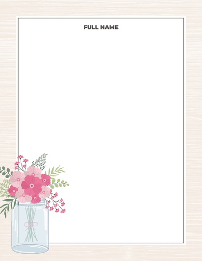 Design Preview for Design Gallery: Florals & Greenery Notepads, 4" x 5.5"