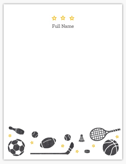 Design Preview for Design Gallery: Sports & Fitness Notepads