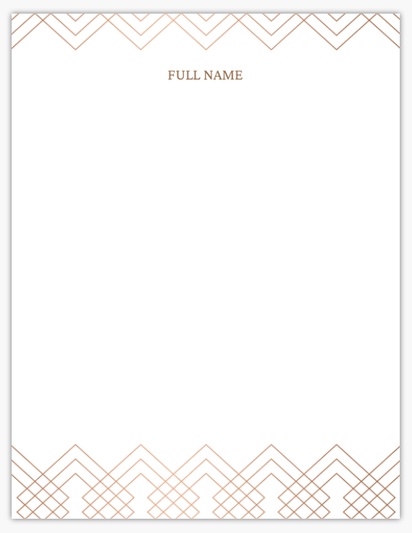 A schreibwaren personligt brevpapper white cream design for Elegant