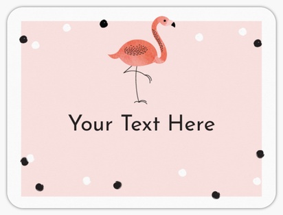 Design Preview for Design Gallery: Animals Custom Stickers, Rounded Rectangle   10.2 x 7.6 cm
