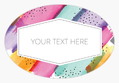 Design Preview for Design Gallery: Patterns & Textures Custom Stickers, Oval   7.6 x 5.1 cm