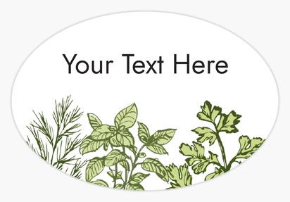 Design Preview for Design Gallery: Food & Beverage Custom Stickers, Oval   7.6 x 5.1 cm