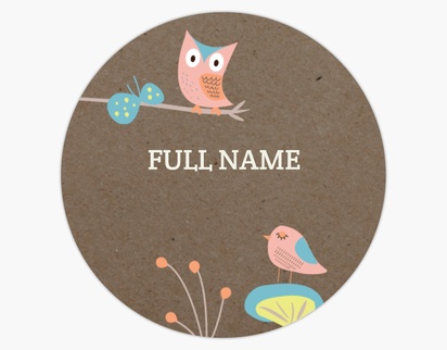 Design Preview for Design Gallery: Animals Custom Stickers, Round   3.8 x 3.8 cm