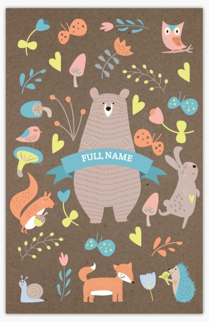 Design Preview for Design Gallery: Animals Personalised Notebooks
