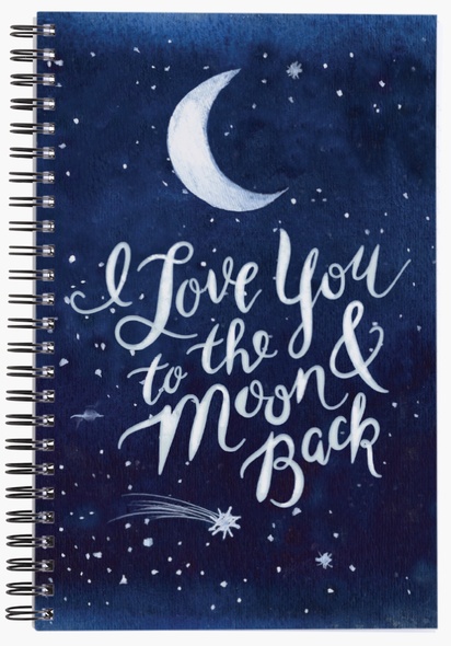 A personal i love you to the moon and back blue design for Holiday