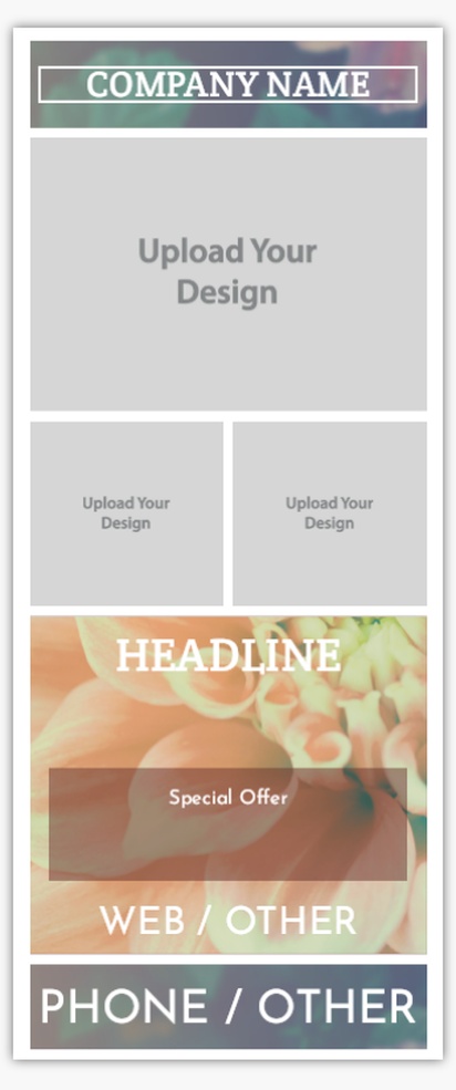 A floral vertical cream gray design for Events with 3 uploads