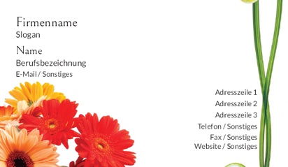 Designvorschau für Designgalerie: Visitenkartenaufkleber Florale Muster, Klein