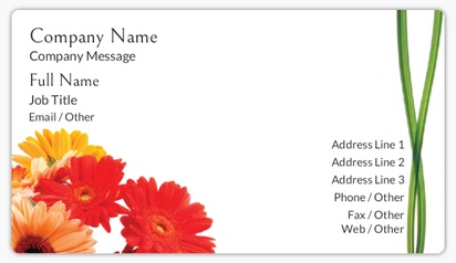 Design Preview for Design Gallery: Florals & Greenery Business Card Stickers