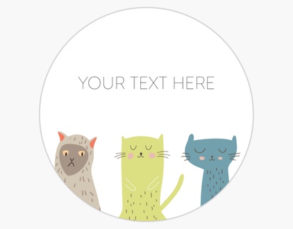 Design Preview for Design Gallery: Animals Custom Stickers, Round   7.6 x 7.6 cm