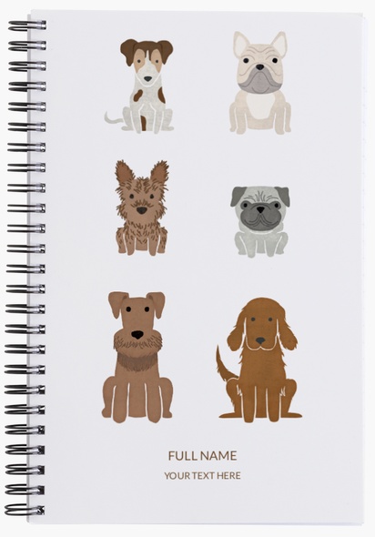 A stationery papelería personal white brown design for Animals