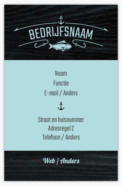Voorvertoning ontwerp voor Ontwerpgalerij: Viswinkel Matte visitekaartjes