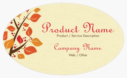 Design Preview for Design Gallery: Product & Packaging Labels, Oval  12.7 x  7.6 cm 