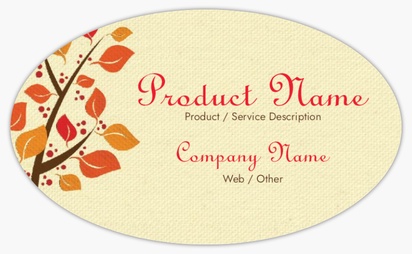 Design Preview for Templates for Construction, Repair & Improvement Product Labels , 12.7 x  7.6 cm Oval