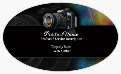 Design Preview for Templates for Photography Product Labels , 12.7 x  7.6 cm Oval