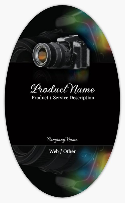 Design Preview for Design Gallery: Photography Product Labels on Sheets, Oval 12.7 x 7.6 cm
