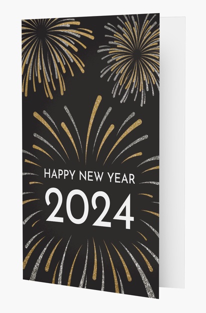 Design Preview for Share your best wishes for the new year with a personalised New Years Card, Rectangular 18.2 x 11.7 cm