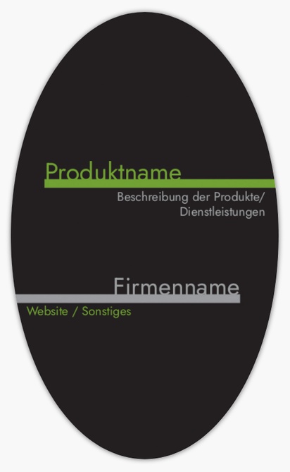 Designvorschau für Designgalerie: Produktetiketten Marketing & Kommunikation, Oval 12,7 x 7,6 cm