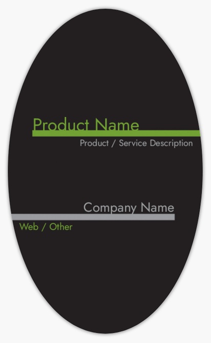 Design Preview for Design Gallery: Graphic Design Product Labels on Sheets, Oval 12.7 x 7.6 cm