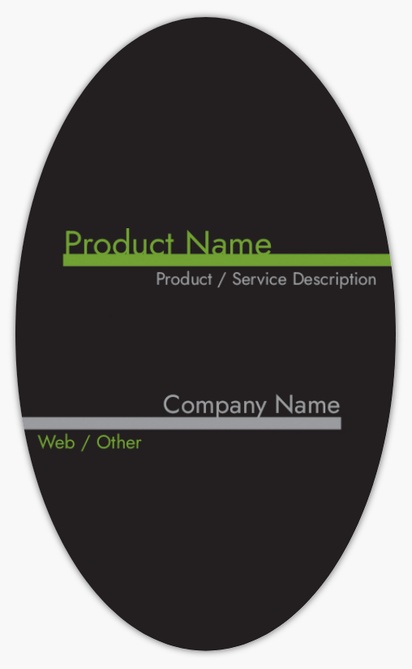 Design Preview for Design Gallery: Marketing & Public Relations Product Labels on Sheets, Oval 12.7 x 7.6 cm
