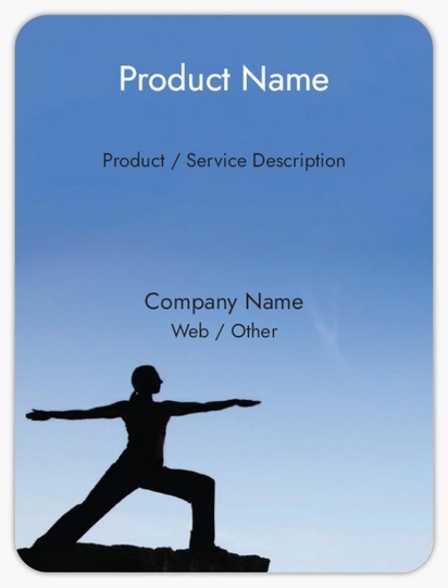 Design Preview for Design Gallery: Yoga & Pilates Product Labels on Sheets, Rounded Rectangle 10 x 7.5 cm