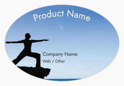 Design Preview for Design Gallery: Yoga & Pilates Product & Packaging Labels, Oval  7.6 x 5.1 cm 