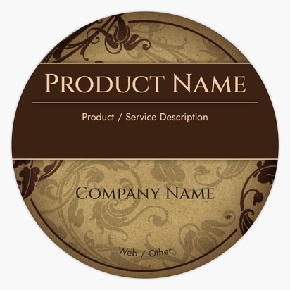 Design Preview for Design Gallery: Elegant Product & Packaging Labels, Circle 1.5"  7.6 x 7.6 cm 