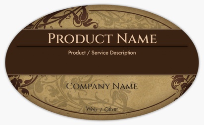 Design Preview for Design Gallery: Illustration Product Labels on Sheets, Oval 12.7 x 7.6 cm