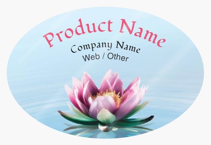Design Preview for Design Gallery: Florists Product Labels on Sheets, Oval 7.6 x 5.1 cm