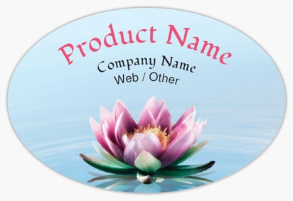 Design Preview for Design Gallery: Health & Wellness Product Labels, 7.6 x 5.1 cm Oval