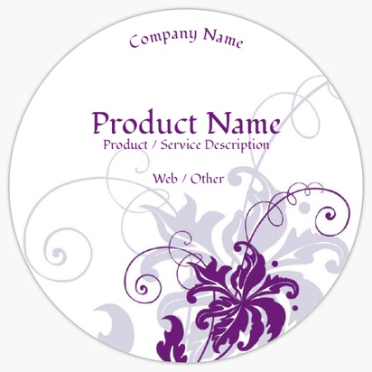 Design Preview for Design Gallery: Floral Product Labels, 7.6 x 7.6 cm Circle