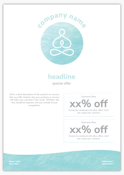 Design Preview for Design Gallery: Health & Wellness Flyers and Pamphlets,  No fold A5