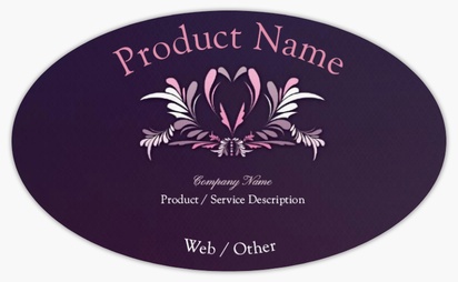 Design Preview for Design Gallery: Introduction & Dating Agencies Product Labels on Sheets, Oval 12.7 x 7.6 cm
