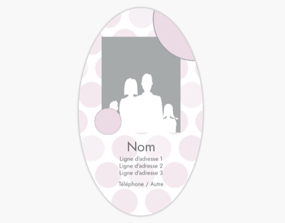 Aperçu du graphisme pour Galerie de modèles : feuilles de stickers pour bébé, 12,7 x 7,6 cm Ovale
