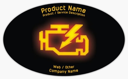 Design Preview for Design Gallery: Car Parts & Tyres Product Labels on Sheets, Oval 12.7 x 7.6 cm