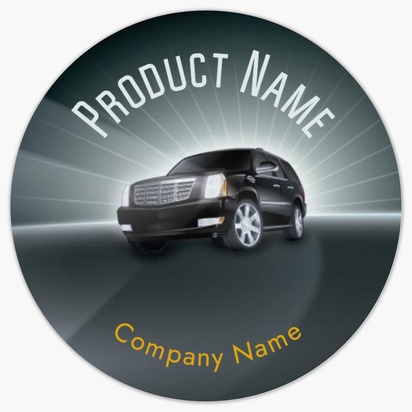 Design Preview for Design Gallery: Auto Dealers Product Labels on Sheets, Circle 3.8 x 3.8 cm