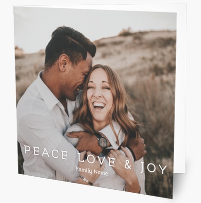 Design Preview for Design Gallery: Peace Personalized Christmas Cards, Square 14 x 14 cm