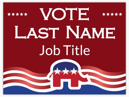 A republican campaign blue brown design