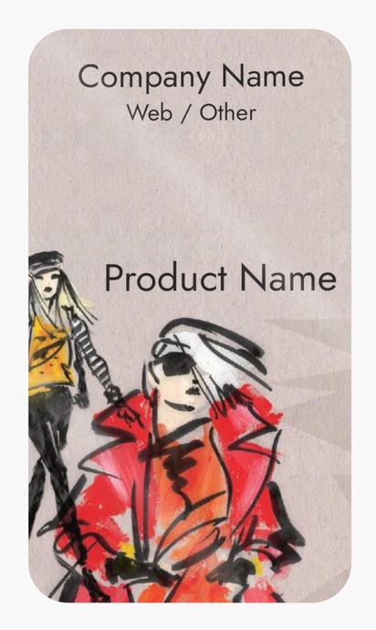 Design Preview for Design Gallery: Fashion & Modelling Product Labels on Sheets, Rounded Rectangle 8.7 x 4.9 cm