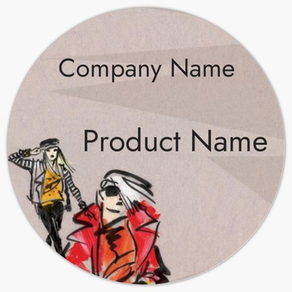 Design Preview for Design Gallery: Fashion & Modelling Product Labels on Sheets, Circle 3.8 x 3.8 cm