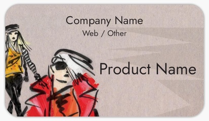 Design Preview for Design Gallery: Fashion & Modelling Product Labels on Sheets, Rounded Rectangle 8.7 x 4.9 cm