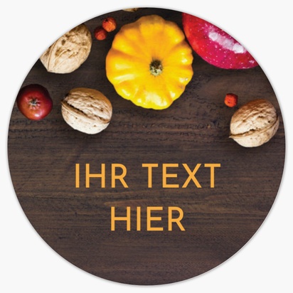 Designvorschau für Designgalerie: Personalisierte Aufkleberbögen Essen & Trinken, 3,8 x 3,8 cm Kreis
