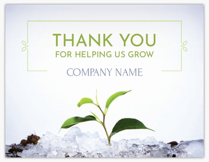 A growth thank you for helping us grow white gray design for Purpose