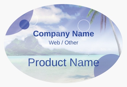 Design Preview for Design Gallery: Travel Agencies Product Labels on Sheets, Oval 7.6 x 5.1 cm