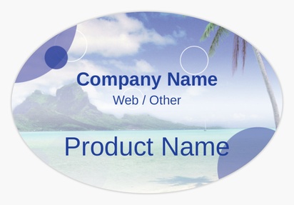 Design Preview for Design Gallery: Nature & Landscapes Product & Packaging Labels, Oval  7.6 x 5.1 cm 