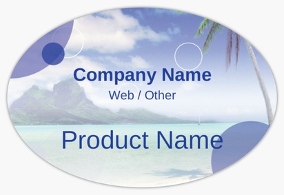 Design Preview for Design Gallery: Nature & Landscapes Product Labels, 7.6 x 5.1 cm Oval